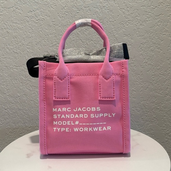 Marc Jacobs Pink Canvas Crossbody Tote Bag NWT - Picture 1 of 6